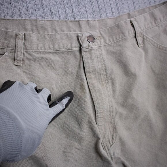 Wide Cotton Baggy Canvas Carpenter Rustler Pants - Picture 3 of 12